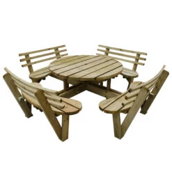 Forest Garden Circular Picnic Table -Garden Haven Shop FGCPT8