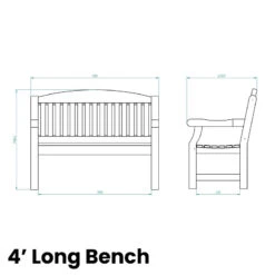 Forest Garden Harvington Bench 15 Forest Garden Harvington Bench -Garden Haven Shop FGHARBE7