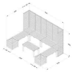 Forest Garden Modular Seating V4 17 Forest Garden Modular Seating V4 -Garden Haven Shop FGMODSEAT4HD9