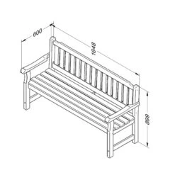 Forest Garden Rosedene Bench -Garden Haven Shop FGROBE5HD3
