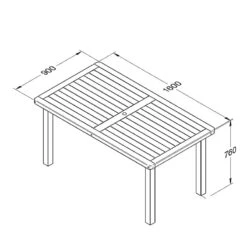 Forest Garden Rosedene Table 9 Forest Garden Rosedene Table -Garden Haven Shop FGROTAHD3