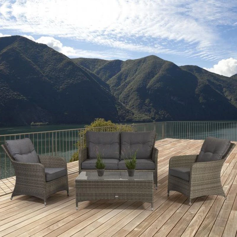 Supremo Barcelona Full Weave Garden Lounge Set With Coffee Table 1 Supremo Barcelona Full Weave Garden Lounge Set With Coffee Table