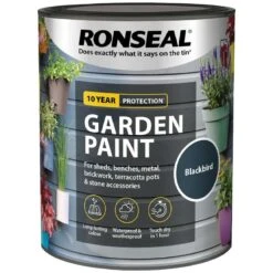 Ronseal- Garden Paint For Brick, Stone, Terracotta, Metal & Wood -Garden Haven Shop blackbird web