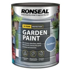 Ronseal- Garden Paint For Brick, Stone, Terracotta, Metal & Wood -Garden Haven Shop cornflower web