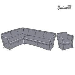 Hartman Dubai Square Corner Set Protective Outdoor Furniture Cover