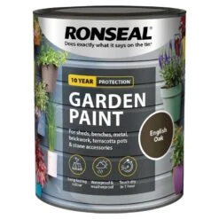 Ronseal- Garden Paint For Brick, Stone, Terracotta, Metal & Wood -Garden Haven Shop english oak web