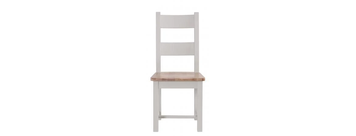 Chalked Oak/Grey Dining Chair With Timber Seat - Oak Furniture 2 Chalked Oak/Grey Dining Chair With Timber Seat - Oak Furniture - Image 2