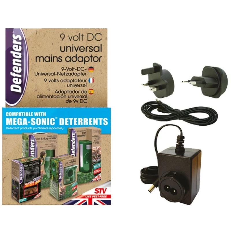 Defenders - 9 Volt DC Universal Mains Adaptor 1 Defenders - 9 Volt DC Universal Mains Adaptor