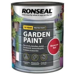 Ronseal- Garden Paint For Brick, Stone, Terracotta, Metal & Wood -Garden Haven Shop morrocan red web
