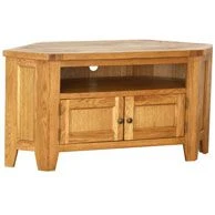 Oak Large Corner TV Unit - Oak Furniture