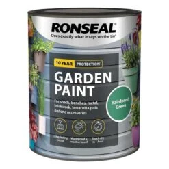 Ronseal- Garden Paint For Brick, Stone, Terracotta, Metal & Wood -Garden Haven Shop reainforest green web