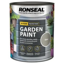Ronseal- Garden Paint For Brick, Stone, Terracotta, Metal & Wood -Garden Haven Shop slate web