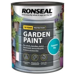 Ronseal- Garden Paint For Brick, Stone, Terracotta, Metal & Wood -Garden Haven Shop summer sky web