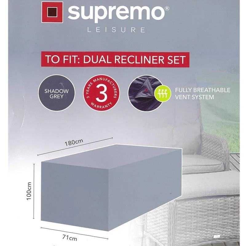 Supremo Dual Recliner Set All Weather Outdoor Furniture Cover 1 Supremo Dual Recliner Set All Weather Outdoor Furniture Cover
