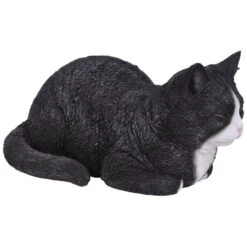 Vivid Arts Real Life Cats - Dreaming Cat Garden Ornament 8 Vivid Arts Real Life Cats - Dreaming Cat Garden Ornament -Garden Haven Shop vivid arts black and white dreaming cat web