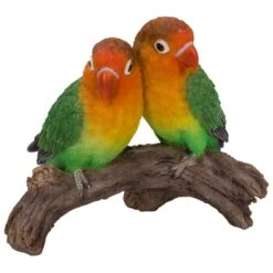 Vivid Arts Real Life Birds - Exotic Bird Garden Ornament -Garden Haven Shop vivid arts love birds on branch web