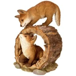 Vivid Arts Real Life Woodland - Fox Garden Ornament -Garden Haven Shop vivid arts playful fox cubs web