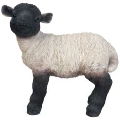 Vivid Arts Real Life Farm - Lamb Garden Ornament -Garden Haven Shop vivid arts standing black and white lamb large web