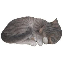 Vivid Arts Real Life Cats - Sleeping Cat Garden Ornament -Garden Haven Shop vivid arts tabby sleeping cat web