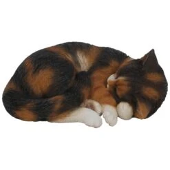 Vivid Arts Real Life Cats - Sleeping Cat Garden Ornament -Garden Haven Shop vivid arts tortoiseshell sleeping cat web